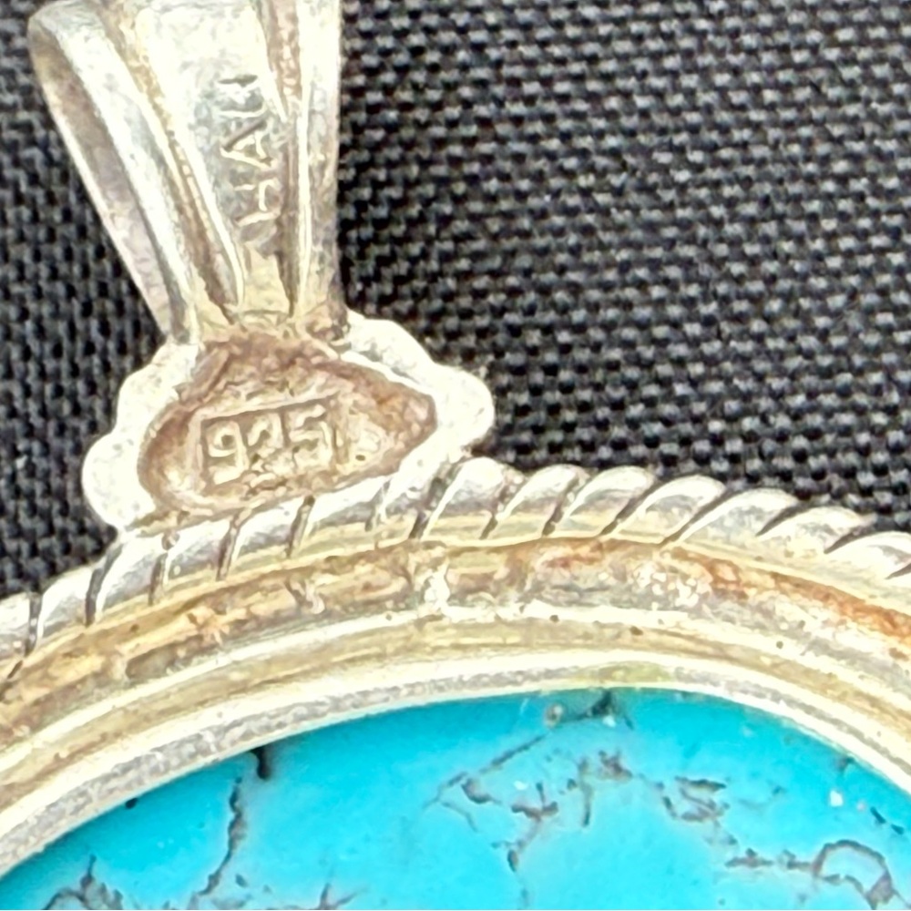 925 pendant with turquoise stone with matching bracelet